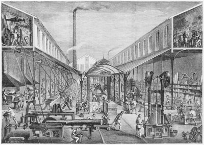 Great Industries, Workshops of Construction, Sawmill and Machine Tools at the Arbey Company by Emile Bourdelin